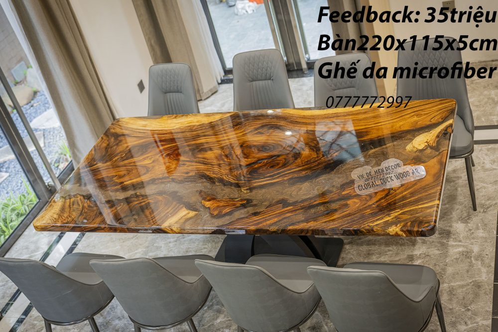 Bàn epoxy dòng sông - Ảnh 3