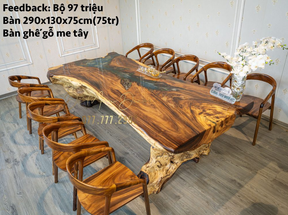 Bàn ăn epoxy đại dương - Ảnh 8