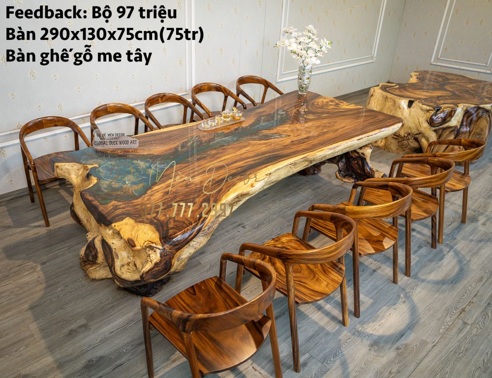 Bàn ăn epoxy đại dương