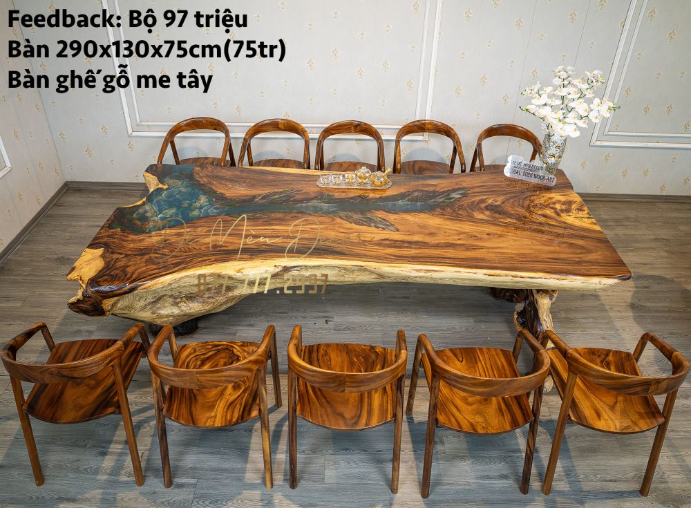 Bàn ăn epoxy đại dương - Ảnh 3