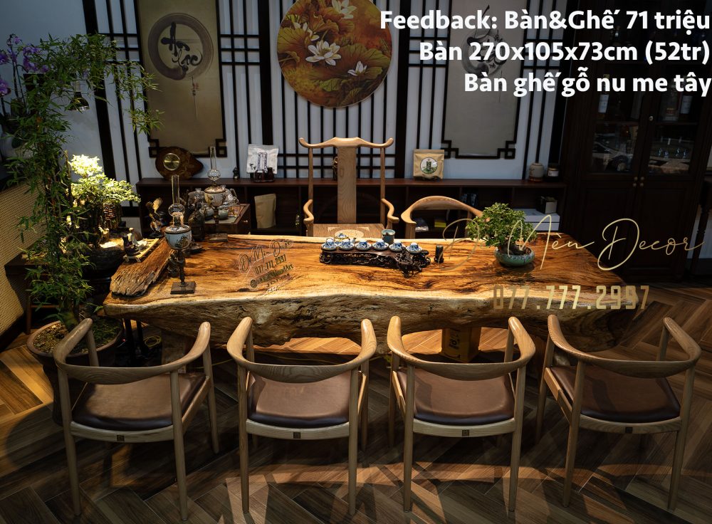 Bàn Trà Gỗ Nguyên Khối