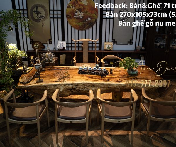 Bàn Trà Gỗ Nguyên Khối