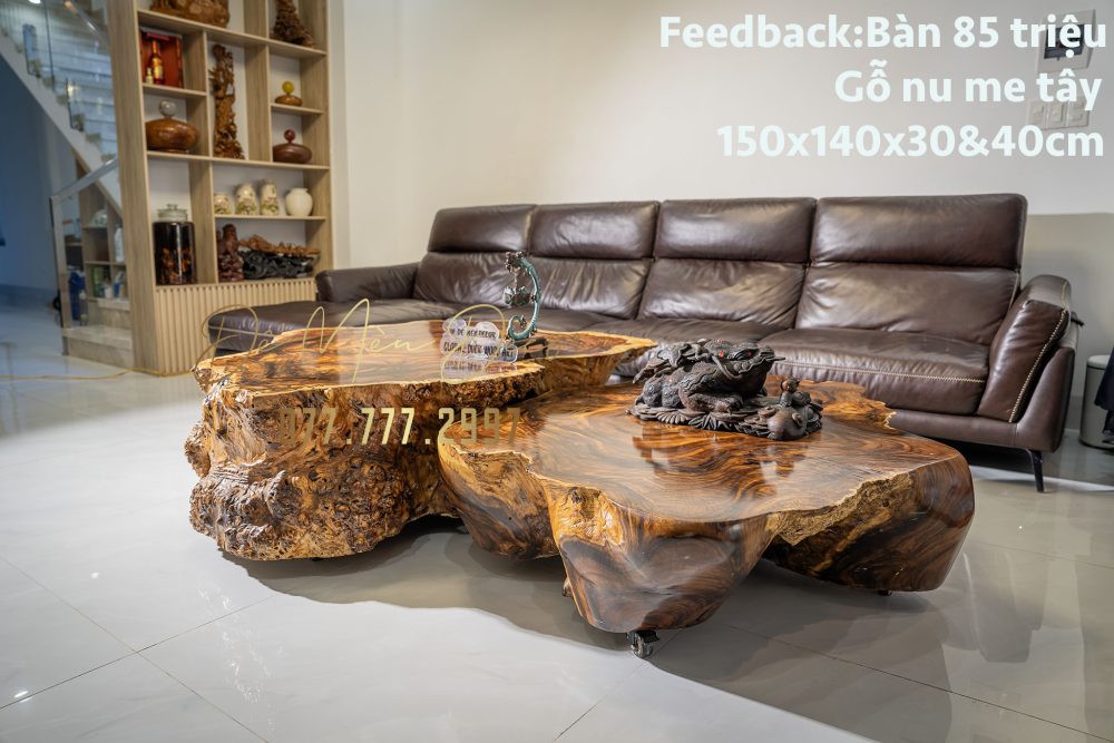 Bàn sofa đôi nu me tây - Ảnh 4