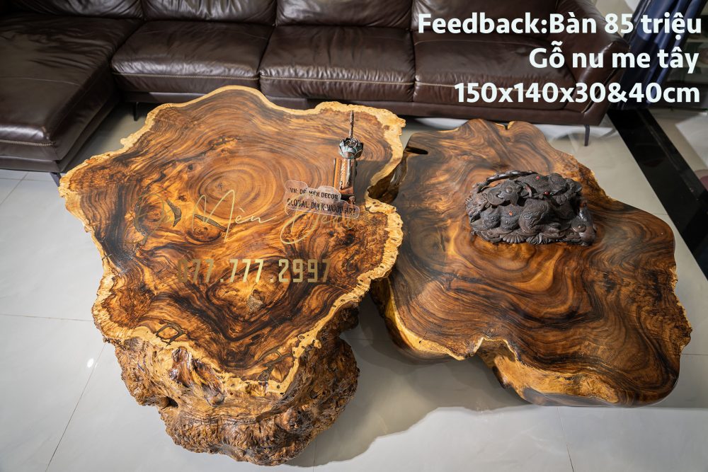 Bàn sofa đôi nu me tây - Ảnh 8