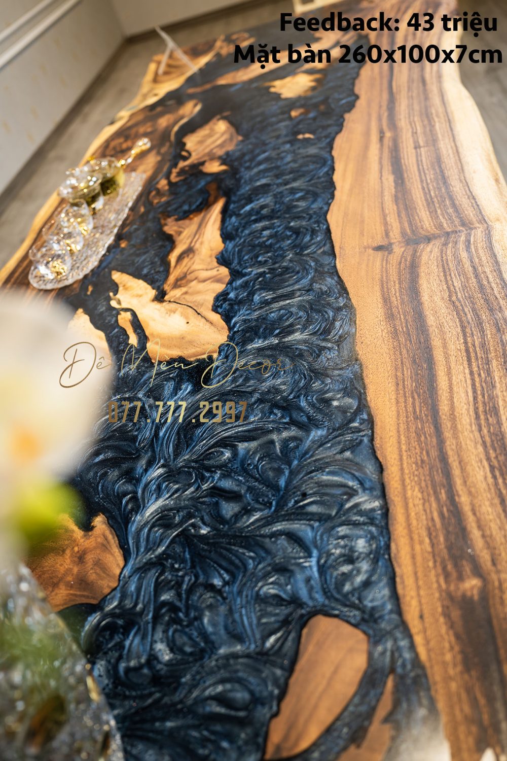 Bàn dòng sông epoxy - Ảnh 5