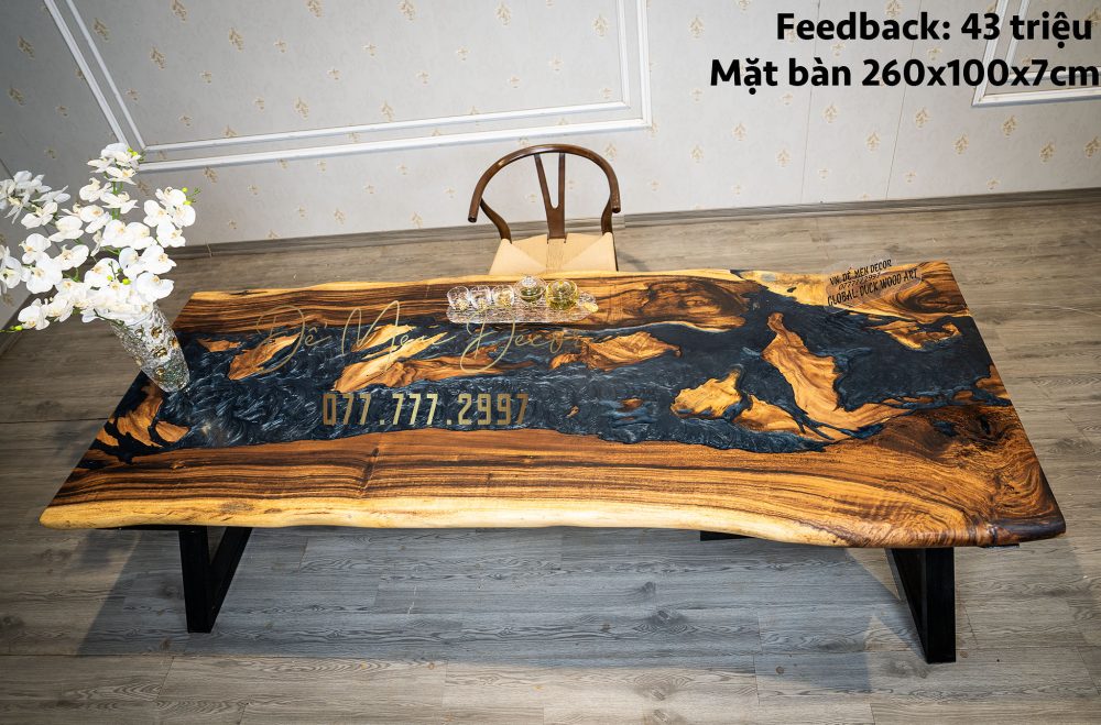 Bàn dòng sông epoxy - Ảnh 8