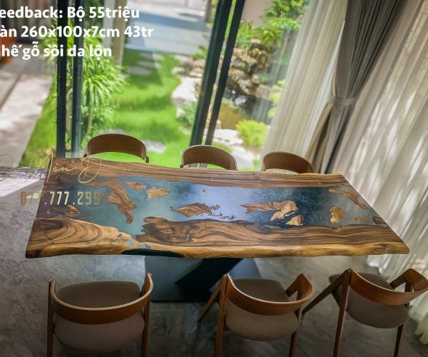 Bàn dòng sông epoxy