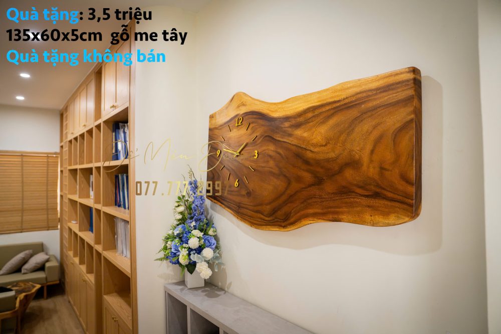 Đồng hồ gỗ me tây