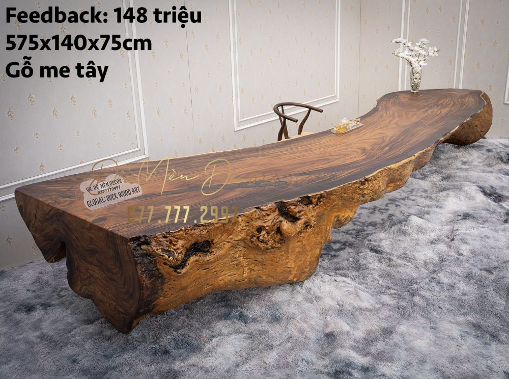 Bàn gỗ nguyên khối siêu khủng