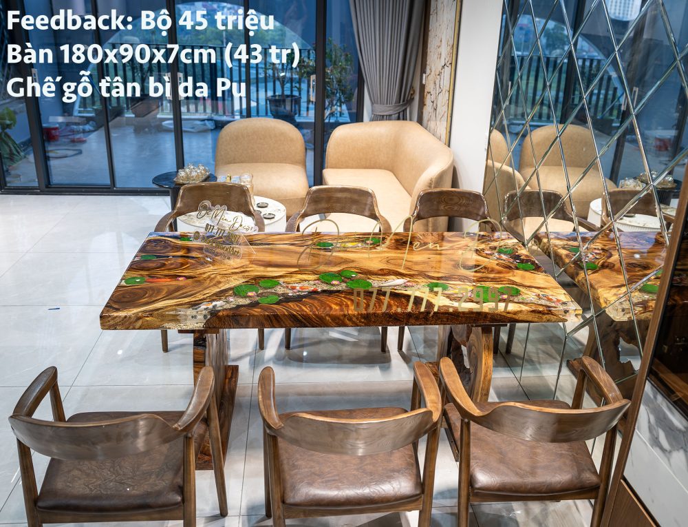 Bàn Epoxy Cá Koi Đẹp - Ảnh 4