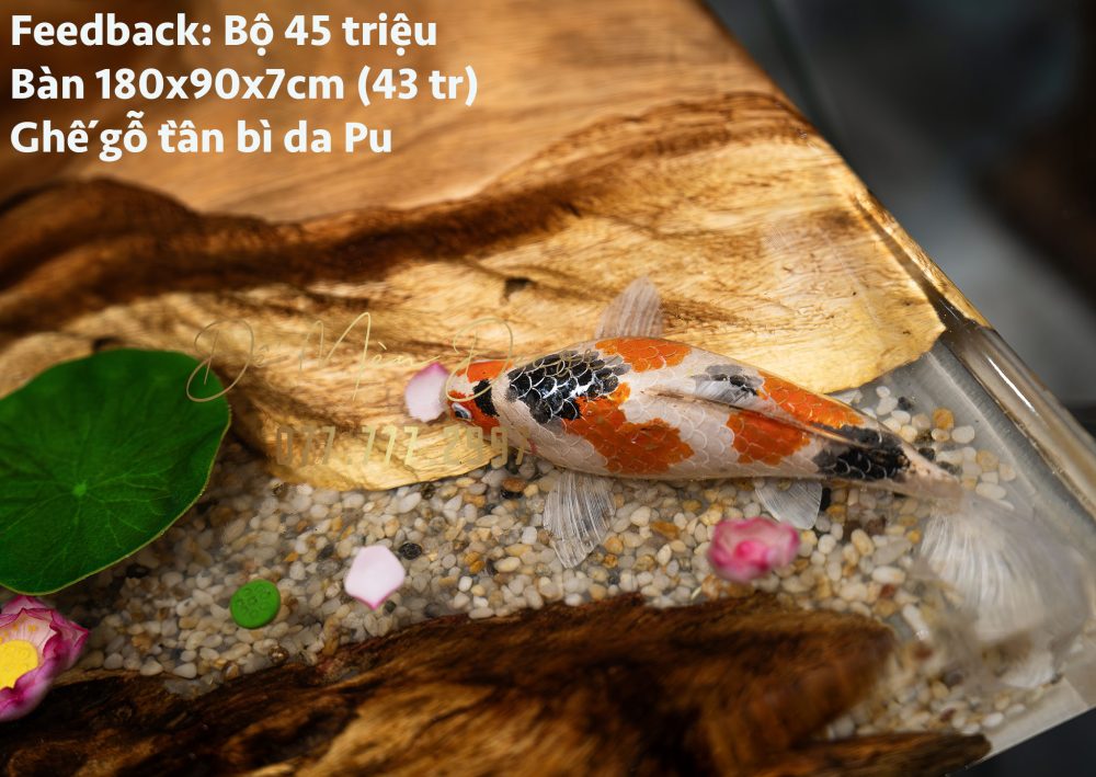 Bàn Epoxy Cá Koi Đẹp - Ảnh 8