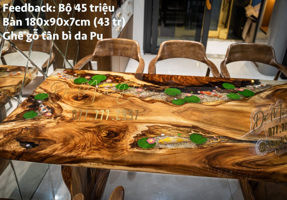 Bàn Epoxy Cá Koi Đẹp - Ảnh 10