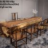 Bàn Trà Nửa Thân Gỗ Nguyên Khối Đẹp
