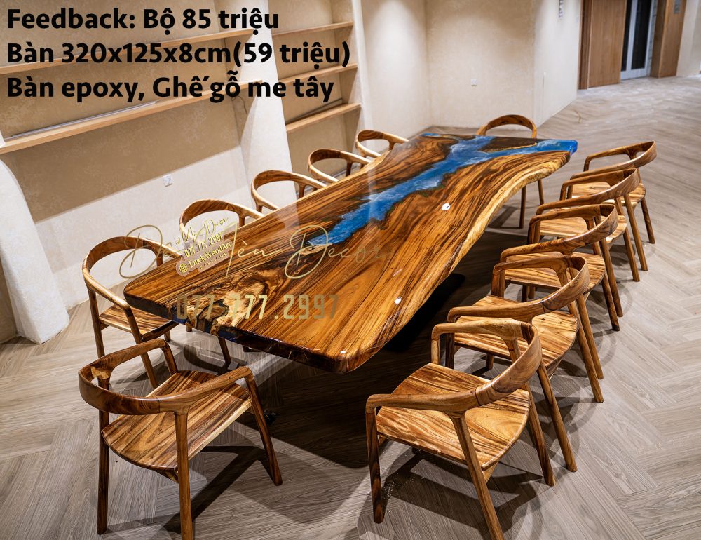 Bàn Epoxy Vẽ Cảnh Biển