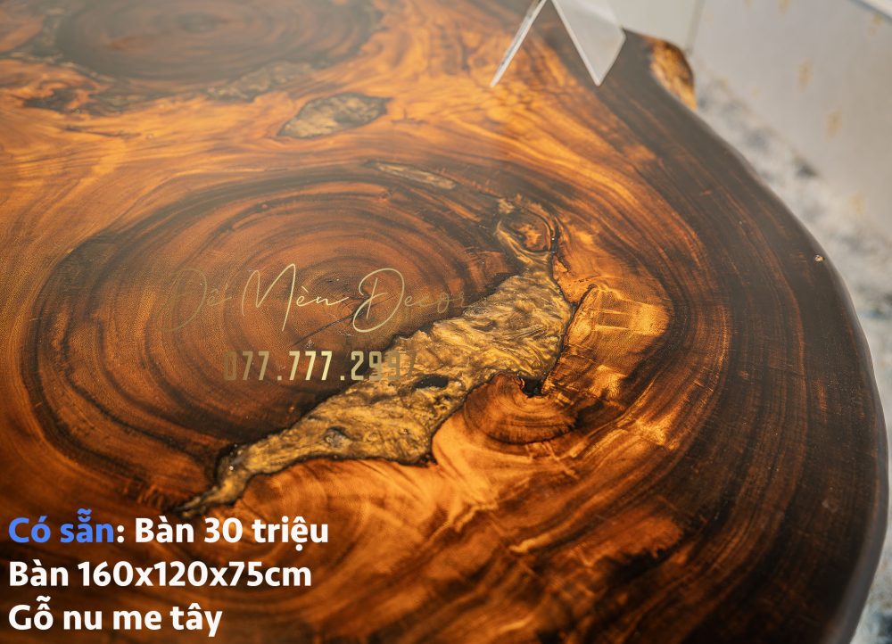 Bàn Ăn Tròn Gỗ Nguyên Khối Đẹp - Ảnh 5
