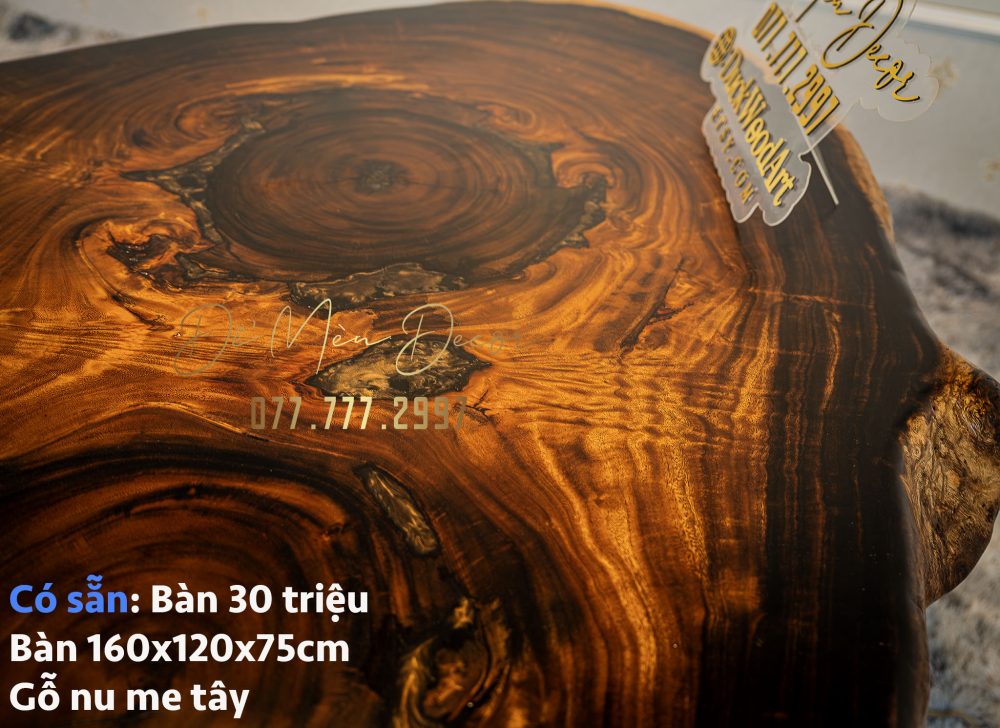 Bàn Ăn Tròn Gỗ Nguyên Khối Đẹp - Ảnh 6