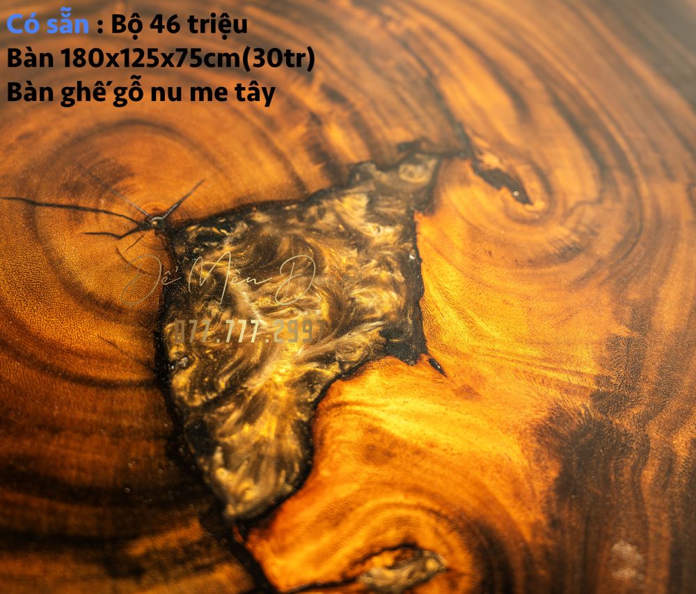 Bàn Ăn Tròn Nguyên Khối Gỗ Tự Nhiên - Ảnh 8