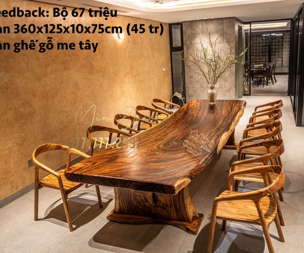 Bàn Gỗ Me Tây Nguyên Khối Đẹp