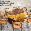 Bàn Sân Vườn Gỗ Nu Nguyên Khối Đẹp