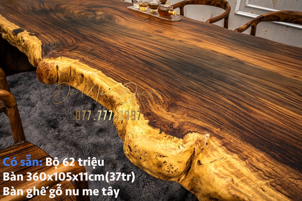 Bàn Ăn Gỗ Nguyên Khối Đẹp - Ảnh 6