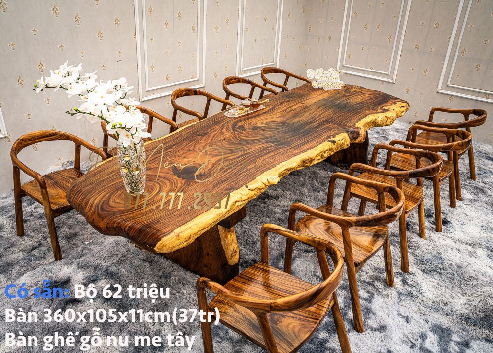 Bàn Ăn Gỗ Nguyên Khối Đẹp
