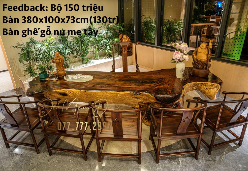 Bàn Trà Gỗ Nguyên Khối Cao Cấp